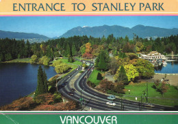 VANCOUVER, STANLEY PARK, CARS, ARCHITECTURE, LAKE, BOATS, CANADA - Vancouver