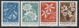 ARGENTINE - N°629/32 ** (1960) Fleurs - Nuevos