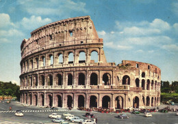 ROME, COLOSSEUM, ARCHITECTURE, RUINS, CARS, CART, HORSE, ITALY - Colisée