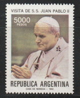 ARGENTINE - N°1297 ** (1982) Le Pape Jean-Paul II - Nuevos