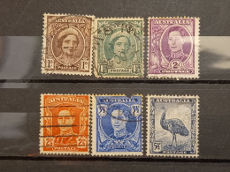 FRANCOBOLLI STAMPS AUSTRALIA AUSTRALIAN 1942 USED SERIE COMPLETA COMPLETE RE GIORGIO REGINA ELISABETTA KING OBLITERE' - Gebruikt