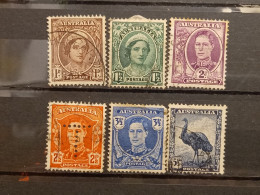 FRANCOBOLLI STAMPS AUSTRALIA AUSTRALIAN 1942 USED SERIE COMPLETA COMPLETE RE GIORGIO REGINA ELISABETTA KING OBLITERE' - Gebraucht