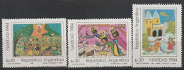 ARGENTINE - N°1446/8 ** (1984) Noël - Unused Stamps