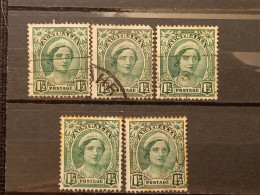 FRANCOBOLLI STAMPS AUSTRALIA AUSTRALIAN 1942 USED SERIE RE GIORGIO REGINA ELISABETTA KING QUEEN ELIZABETH OBLITERE' - Gebruikt