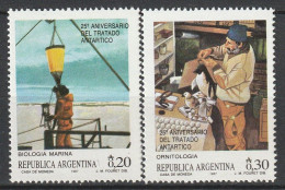 ARGENTINE - N°1557/8 ** (1987) Antarctique - Nuevos