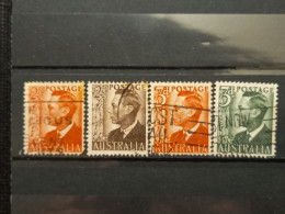 FRANCOBOLLI STAMPS AUSTRALIA AUSTRALIAN 1950 USED SERIE COMPLETA COMPLETE RE GIORGIO KING GEORGE OBLITERE' - Usati