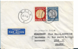 NORWEGEN 204 / Landwirtschaftsverband 1959, Brief Nach Lyon, Frankreich - Briefe U. Dokumente