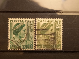 FRANCOBOLLI STAMPS AUSTRALIA AUSTRALIAN 1950 USED SERIE COMPLETA COMPLETE REGINA ELISABETTA ELIZABETH QUEEN OBLITERE' - Oblitérés
