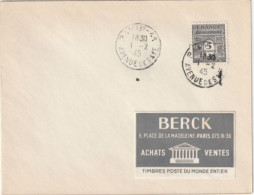 Arc De Triomphe, Seul Sur Lettre Ayant Voyagé Obl: 1/2/45. Collection BERCK. - 1944-45 Triumphbogen