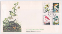 J.J. Audubon's Birds Of The World, Flamingo, Blue Heron, Brown Pelican, Golden Crowned, Birds, Bird, Animal, Guinea FDC - Flamants