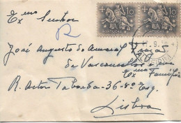 Portugal , 1958 , Small Format Cover 11,2 X 7,4 Cm ,  Almeirim Postmark - Brieven En Documenten