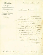 Lettre Autographe Signature LAS Jean-François Aimé Dejean Militaire Général Ministre Napoléon Iᵉʳ Sénateur 1er Empire - Politico E Militare