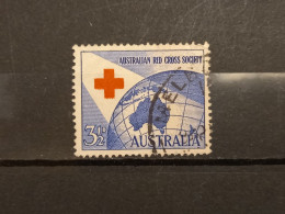 FRANCOBOLLI STAMPS AUSTRALIA AUSTRALIAN 1954 USED 40 ANNI ANNIVERSARY CROCE ROSSA RED CROSS OBLITERE' - Used Stamps