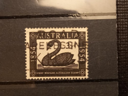 FRANCOBOLLI STAMPS AUSTRALIA AUSTRALIAN 1954 USED 100 ANNI ANNIVERSARY FIRST STAMP OBLITERE' - Oblitérés