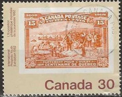 CANADA 1982 Canada 82 International Philatelic Youth Exhibition, Toronto. Stamps On Stamps - 30c. - Quebec Centenary - Gebruikt