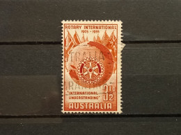 FRANCOBOLLI STAMPS AUSTRALIA AUSTRALIAN 1955 USED 100 ANNI ANNIVERSARY COLONIZZAZIONE VICTORIA ROTARY OBLITERE' - Usados