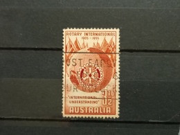 FRANCOBOLLI STAMPS AUSTRALIA AUSTRALIAN 1955 USED 100 ANNI ANNIVERSARY COLONIZZAZIONE VICTORIA ROTARY OBLITERE' - Used Stamps