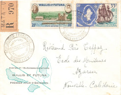 WALLIS ET FUTUNA. 19 9 60. LETTRE RECOMMANDE DE MATA-UTU POUR AZAREA NOUVELLE CALEDONIE - Cartas & Documentos