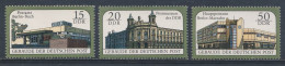 DDR Germany 1988 Mi 3145 /7 YT 2758 /60 SG E2848 /50 ** Postamt : Berlin-Buch , Postmusem , Hauptpostamt Berlin-Marzahn - Poste