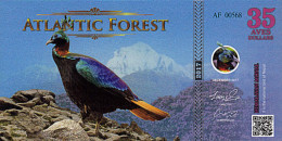 Atlantic Forest 35 Aves Dollars UNC 2017 Le Monal Himalayen - Specimen