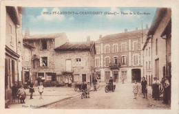 SAINT-LAURENT-de-CHAMOUSSET (Rhône) - Place De La Courdenie - Voyagé 1933 (2 Scans) Percepteur Place Ollier, Les Vans 07 - Saint-Laurent-de-Chamousset