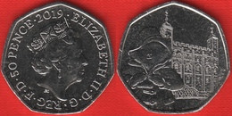 United Kingdom 50 Pence 2019 "Paddington At The Tower" UNC - 50 Pence