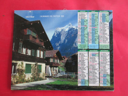 CALENDRIER ALMANACH 1991 CHALET EN MONTAGNE PAYSAGE D'AUTOMNE OBERTHUR - Tamaño Grande : 1991-00