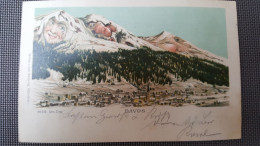 Illustrateur , Kunstlerkarte ,davos, Montagne Humanisée  1898 Rare - Other & Unclassified