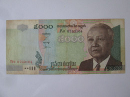 Cambodia 5000 Riels 2001 Banknote See Pictures - Cambodge