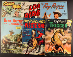 COWBOY RELATED COMICS And Ephemera. Includes 'The Lone Rider' #1, 'Casey Ruggles' Vol 1, #3 And 5, 'Roy Rogers' Trigger' - Altri & Non Classificati
