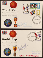 FOOTBALL AUTOGRAPHS: BOBBY MOORE AND SIR ALF RAMSEY On Two 1966 World Cup First Day CoversÂ (2). - Andere & Zonder Classificatie