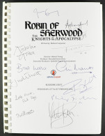 SIGNED AUDIO SCRIPT - ROBIN OF SHERWOOD 'The Knights Of The Apocalypse'. Autographs Include Jason Connery, Anthony Head, - Autres & Non Classés