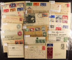 COMMONWEALTH COVERS Group Of 21 Selected Covers Includes Ascension KGV / KGVI Multiple Frankings, Bahamas 1939 Sea Floor - Other & Unclassified