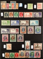 COMMONWEALTH KING GEORGE VI - USED Sets And Items On 3 Black Protective Pages, Chiefly Fine, Cat Â£3115 (list Accompanie - Other & Unclassified