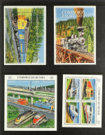 RAILWAYS ON STAMPS & MINIATURE SHEETS. A Collection Of 1960's - 1990's Never Hinged Mint Complete Sets & M/sheets From A - Other & Unclassified