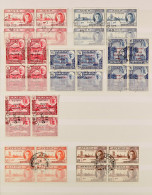 1946 VICTORY USED BLOCKS. A Collection Of 1937 Coronation Omnibus Complete Sets, All As Very Fine Used Blocks Of Four, S - Sonstige & Ohne Zuordnung