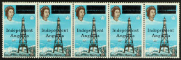 1967 Â½c New Lighthouse Overprinted 'Independent Anguilla', SG 1, Never Hinged Mint STRIP OF FIVE. Cat Â£350. - Anguilla (1968-...)