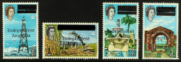 1967 Â½c To 3c Overprinted 'Independent Anguilla', SG 1/4, Never Hinged Mint, Cat Â£305 (4 Stamps) - Anguilla (1968-...)