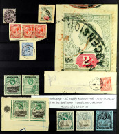 1901 - 1924 USED GROUP Includes Seven GB Stamps 'used In' Incl 1d Lilac SG Z7, Etc  Then Ascension 1922 Â½d Black And Gr - Ascensión