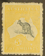 1915 5s Grey And Yellow Kangaroo, 2nd Wmk, SG 30, Fine Mint, Well-centered. Cat Â£1000. - Other & Unclassified