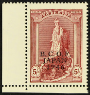 BCOF 1946-47 10s Claret Overprint Thick Chalky Paper, SG J7, Never Hinged Mint Corner Example, Cat Â£150. - Other & Unclassified