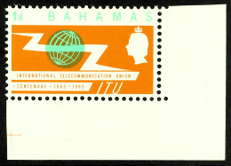 1965 1d Light Emerald & Orange ITU Centenary With LIGHT EMERALD PRINTED DOUBLE (EC BM24MIa), SG 262 Variety, Never Hinge - Sonstige & Ohne Zuordnung