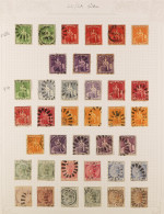 1875 - 1898 USED COLLECTION On Album Pages, 1875 Perf 12Â½ Set Of Values, Perf 14 Set Of Values + Shades, 1882-86 Set To - Barbados (...-1966)