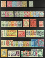 1880 - 1936 MINT Stamps On Black Stock Page, Note 1880 4d Wmk CC, 1883-04 Incl. 2d Blue And 1s, 1902-03 Set, 1906-10 Set - Bermudas