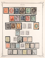 1850 - 1954 COLLECTION Of Mint & Used On Pages, 1850 Vals To 300r With 20r & 180r, 1866 30r, 1866 Dom Pedro Set, 1876-77 - Andere & Zonder Classificatie