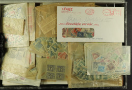 ASSORTMENT IN BOX FILE. Stamps Crammed Into Envelopes & Glassine Packets, In A Box File, From 1860's Imperfs Onwards. Ch - Altri & Non Classificati