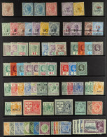 1872 - 1935 MINT Stamps On Black Stock Page, Note 1872-79 3d Perf. 12Â½, 1882-87 1d Blue (2, Shades), 1d Rose, 1888 10c  - Honduras Britannico (...-1970)