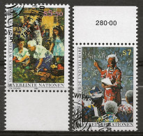 NATIONS-UNIES - VIENNE: Obl., N°YT 157 Et 158, TB - Used Stamps