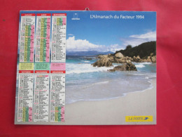 CALENDRIER ALMANACH 1994 PLAGE MONTAGNE  OBERTHUR - Groot Formaat: 1991-00