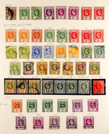 1912 - 1935 SEMI-SPECIALISED COLLECTION Mint & Used On 4 Album Pages, Note 1912-25 Set With Additional Shades & Dies To  - Ceylon (...-1947)